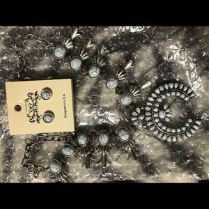 Squash Blossom with matching earrings